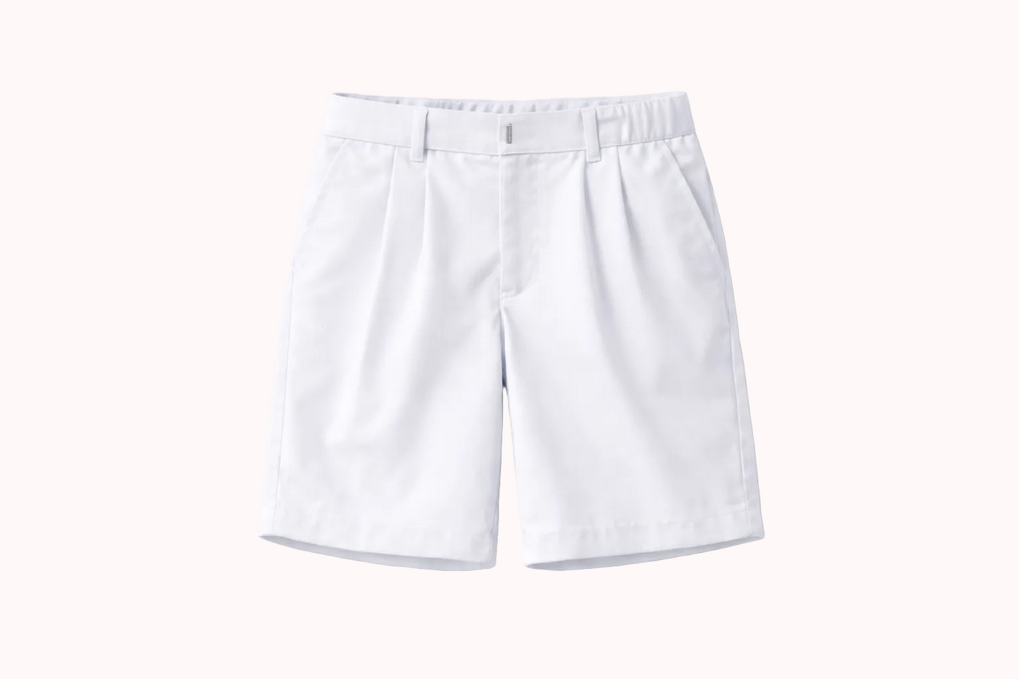 White shorts on a white background with 'US Uniform Selection' logo.