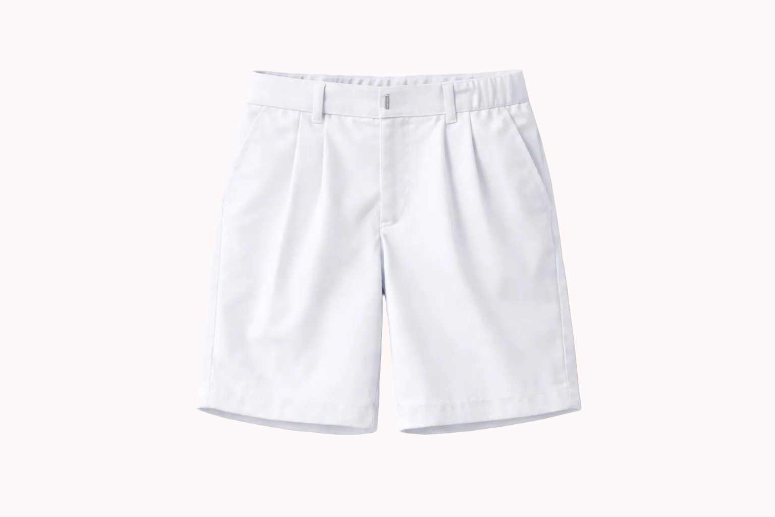 White shorts on a white background with 'US Uniform Selection' logo.